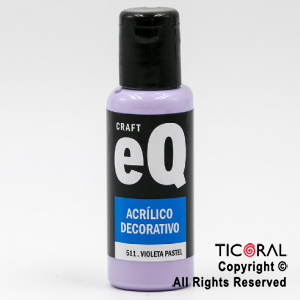 ACRIL.DECOR.EQ 511 VIOLETA PASTEL 50ML X 6 UNIDADES